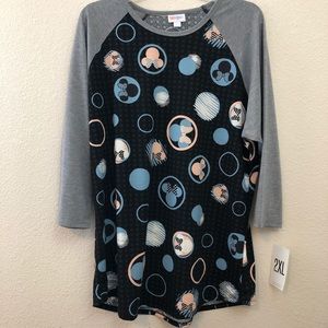 NWT LuLaRoe Disney Randy Baseball Tee Minnie Mouse